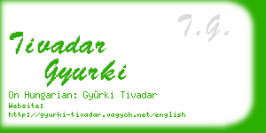 tivadar gyurki business card