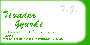 tivadar gyurki business card